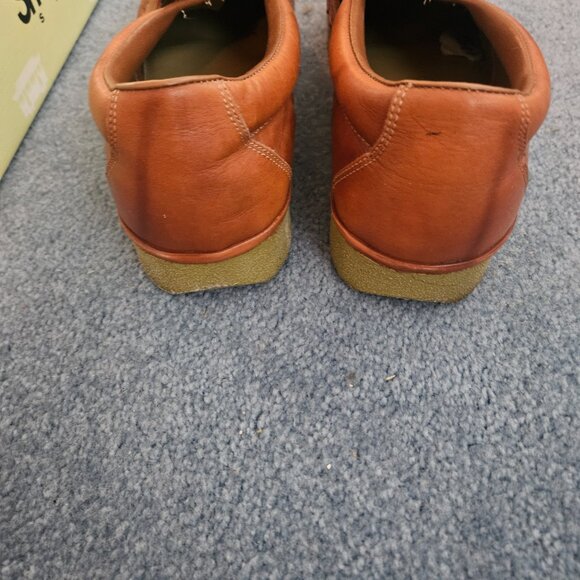 1970s 80s Vintage Leather Deadstock Street Car Rust Dolphin Slip On Size 11WW - Picture 4 of 8